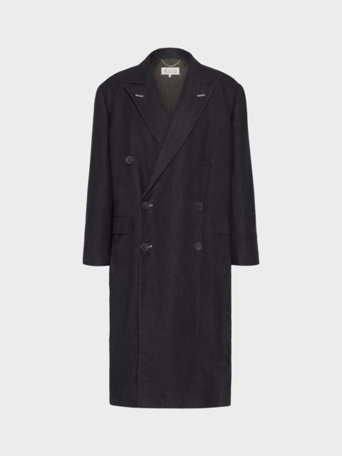 Woven long coat
