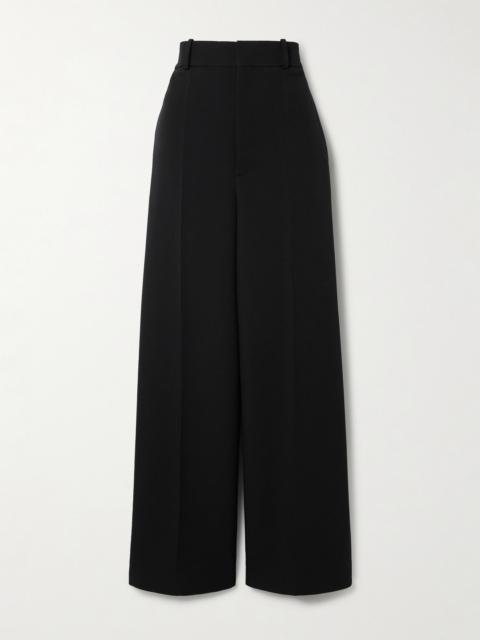 Wide-leg Twill Pants