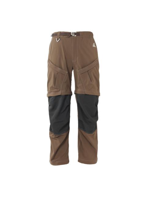 Nike ACG SS22 Colorblock Multiple Pockets Detachable Pants Athleisure Casual Sports Pants Brown DN39