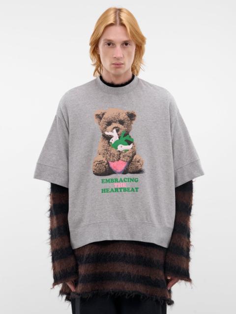 Gray Teddy Bear Boxy Sweatshirt