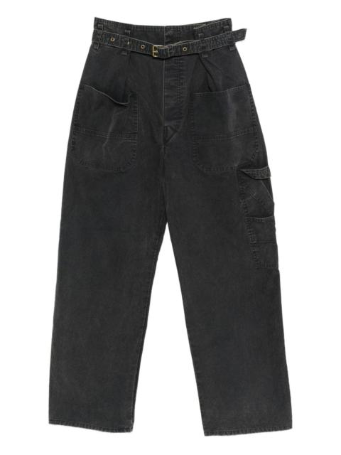 belted pocket trousers
