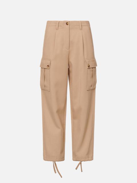 Seagull Embroidered Cargo Twill Pants