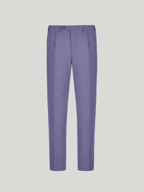 LIGHT BLUE PURE IMPECCABILE WOOL REGULAR-FIT PANTS WITH PLEAT