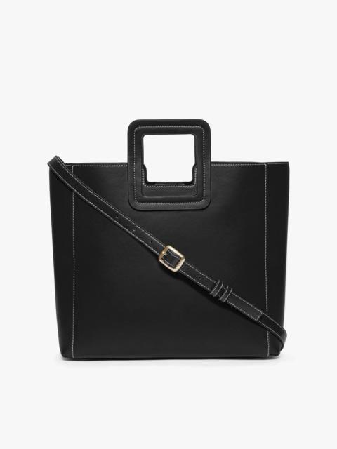 STAUD SHIRLEY LEATHER BAG | BLACK