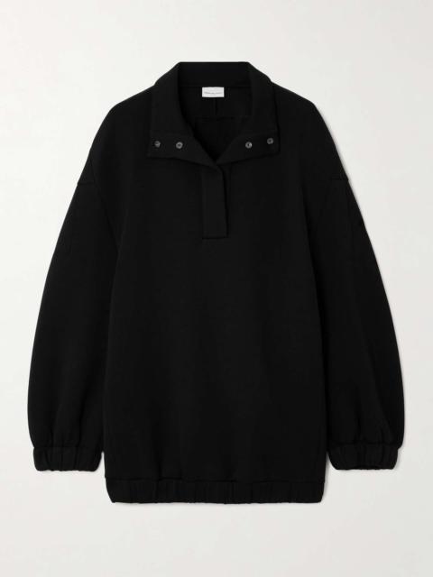 Oversized cotton-blend jersey turtleneck sweatshirt