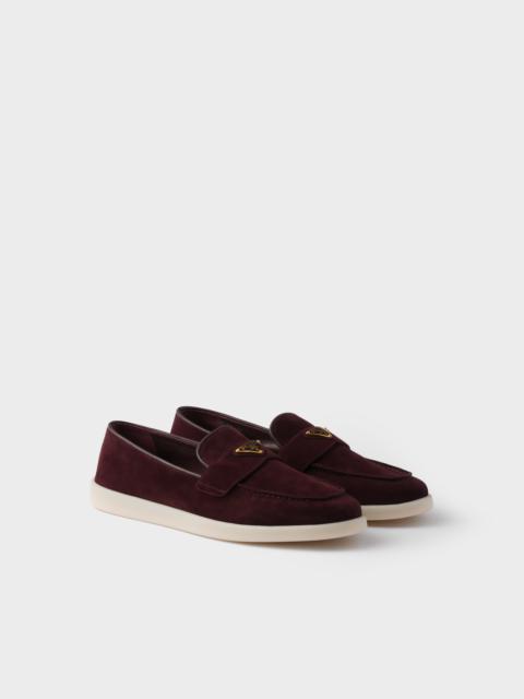 Suede leather loafers