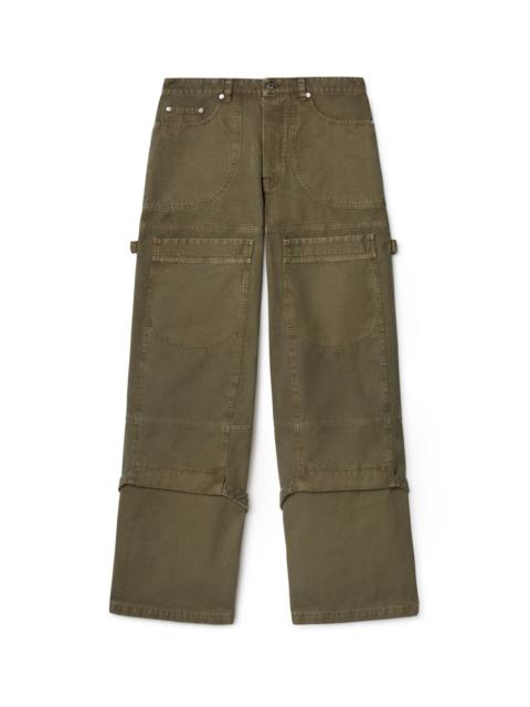 Military Green Canvas Carpenter Pants