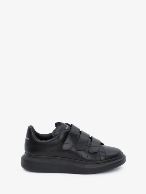 Oversized Triple Strap Sneaker  in Black