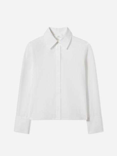 Fitted Shirt in Cotton Poplin