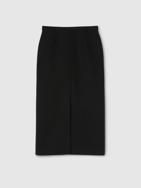 Wool crêpe skirt with Gucci detail