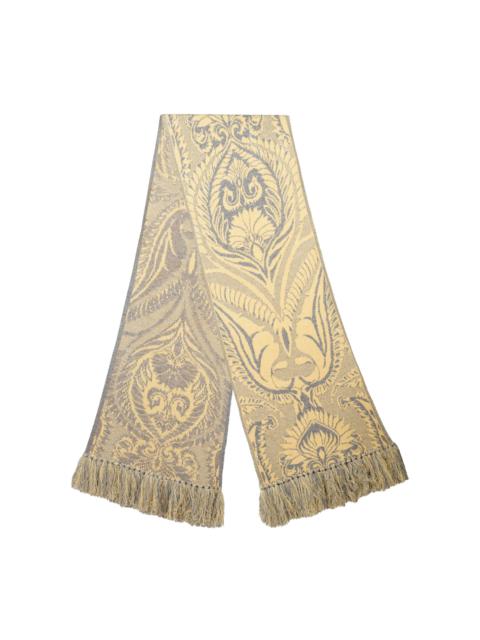 Wool Knit Printed Scarf print