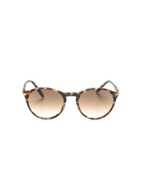tortoiseshell-effect round-frame sunglasses