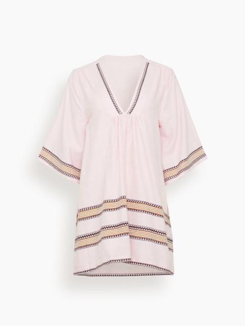 Belkis V-Neck Caftan in Munit Pink