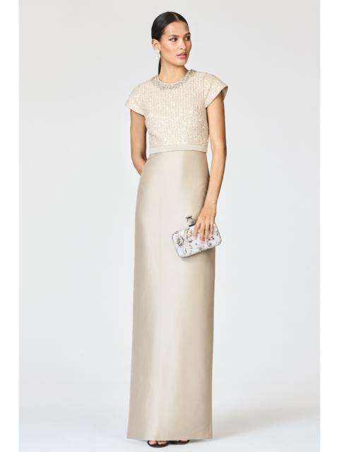 ISLA GOWN - DUNE/PEWTER