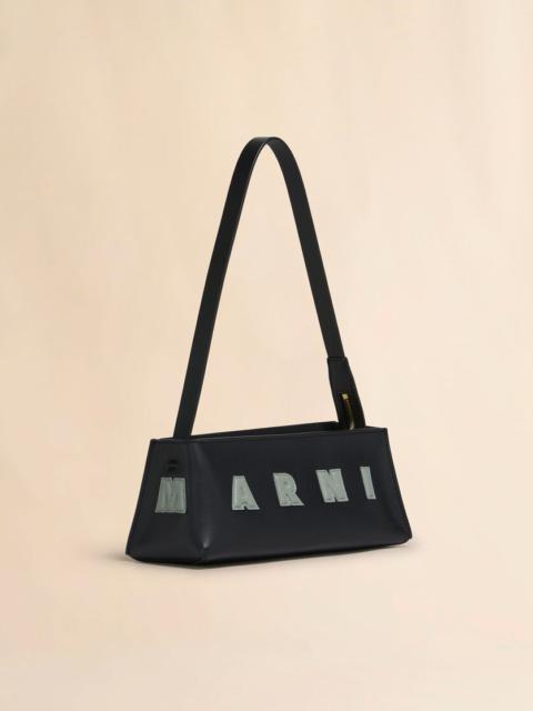 BLACK LEATHER MUSEO BAGUETTE BAG