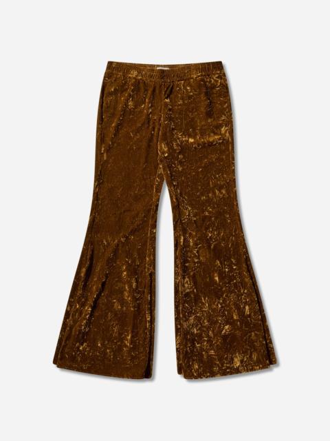 Women's Velour Flare Pants Brown Liqueur