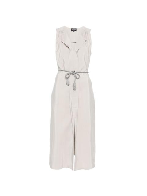 shawl tassel midi dress