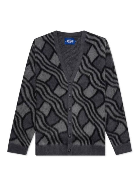 patterned-jacquard cardigan