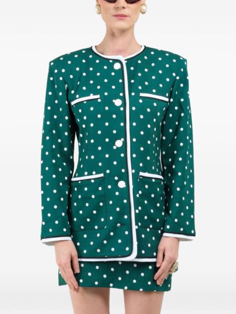 polka-dots pockets jacket