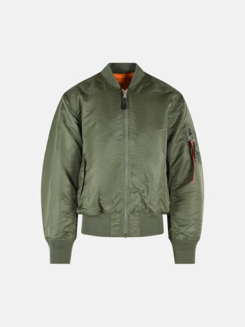 'MA-1 HERITAGE' REVERSIBLE GREEN NYLON BOMBER JACKET