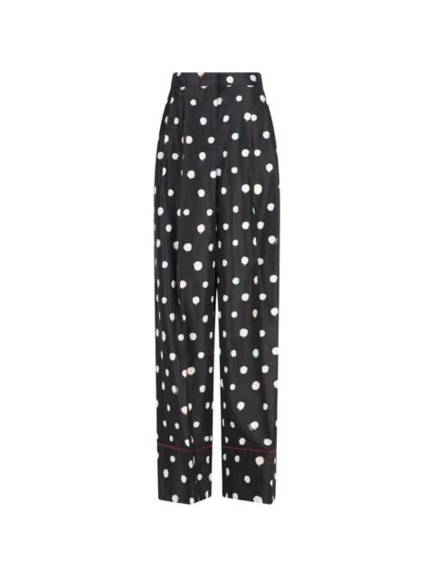 polka-dot trousers
