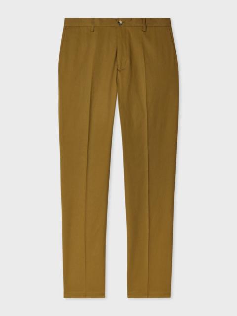 Khaki Fine Cotton Twill Trousers
