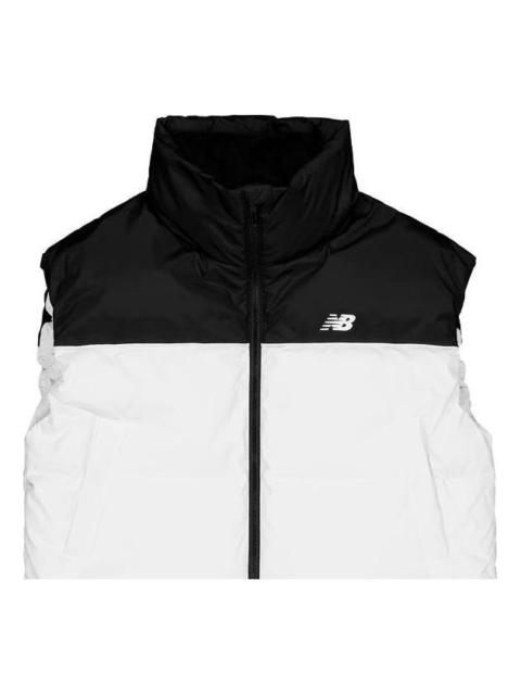 (WMNS) New Balance Windproof Down Vest 'White Black' NJD48022-MIX