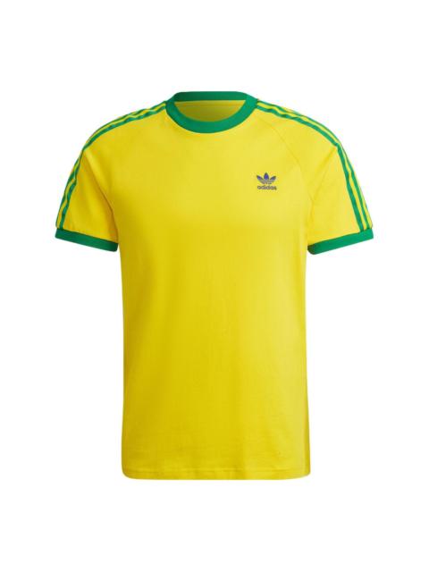 adidas originals 3-Stripes Tee 'Yellow Green' HK7422