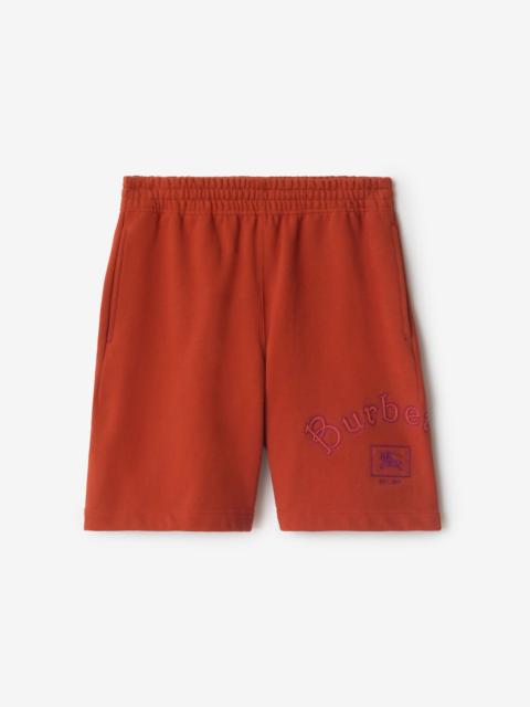 Gothic Logo Cotton Shorts