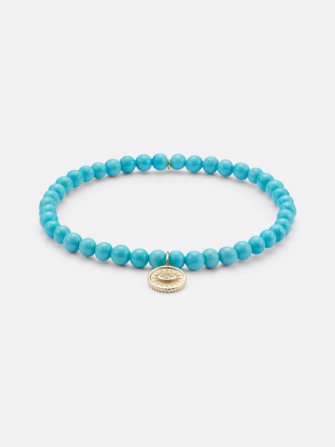 Small 14kt gold pendant necklace with diamond