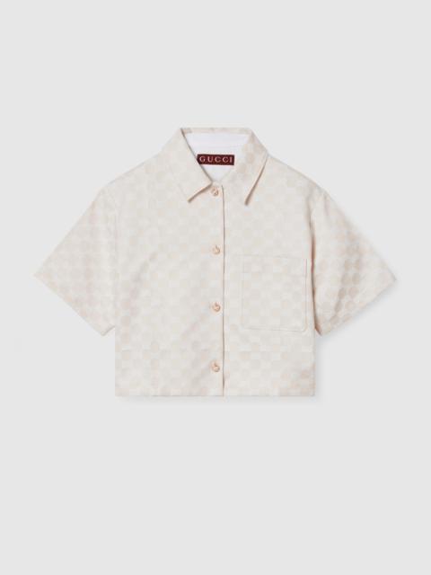 GG cotton gabardine shirt