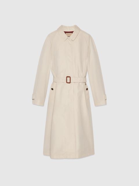 Cotton gabardine trench coat