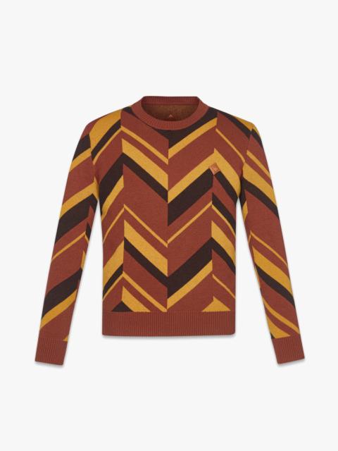 Mega Herringbone Sweater in Wool-Cashmere Jacquard