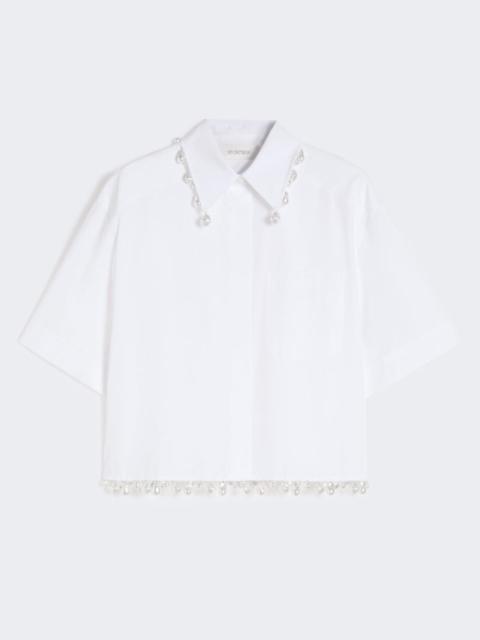 Boxy cotton shirt - optical white