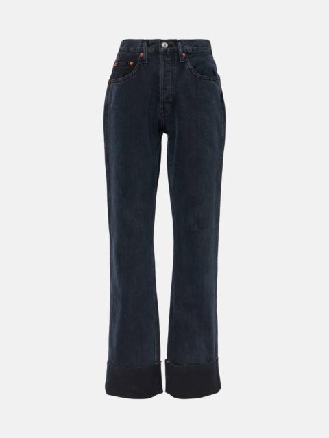 High-rise straight jeans