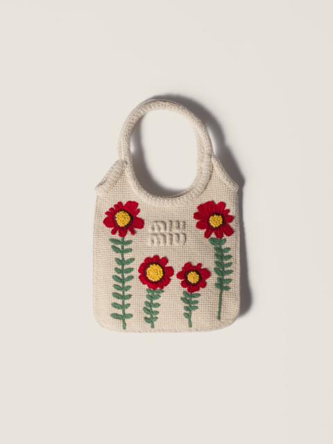 Ivy embroidered cotton handbag