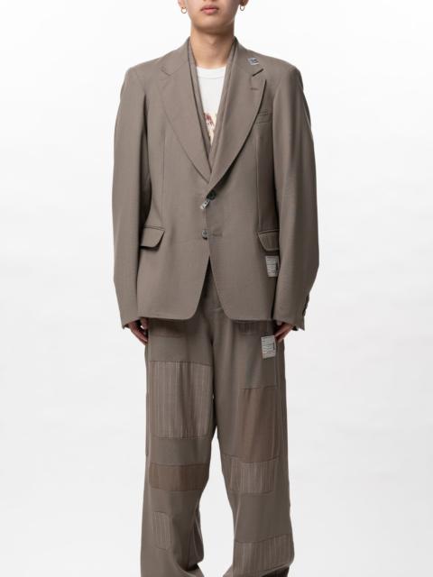 Front Layered Wool Jacket