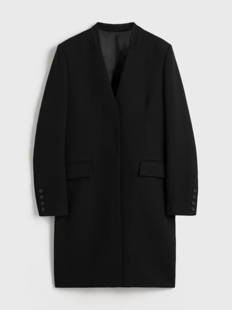 Deep pleat coat black