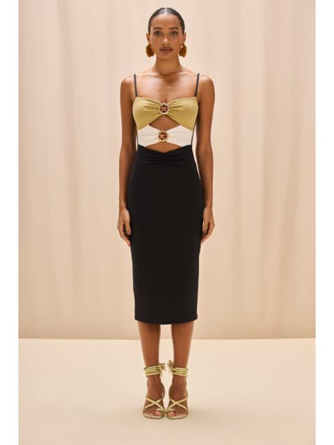 JADE KNIT CUT OUT MIDI DRESS