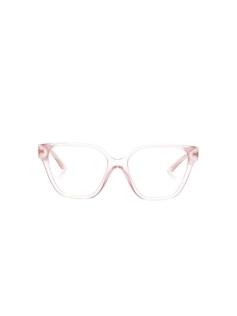 geometric-frame glasses