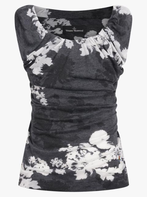 DEVORE GINNIE TOP | GREY/FLOWERS