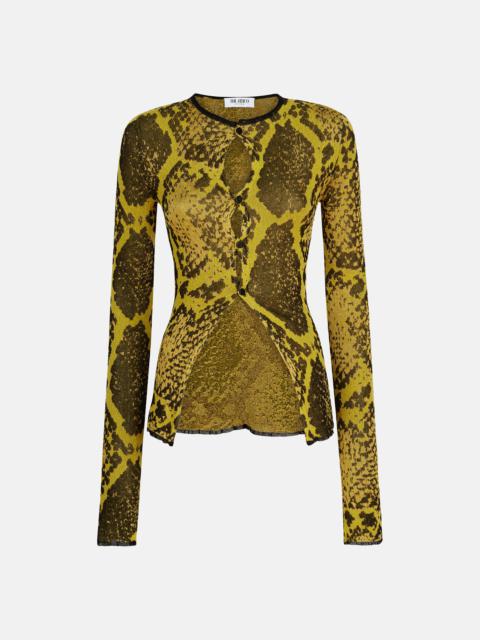 YELLOW AND BLACK CARDIGAN