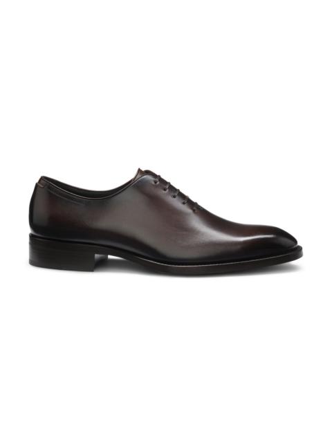 ITALIAN-MADE OXFORD SHOES IN BURNISHED LEATHER