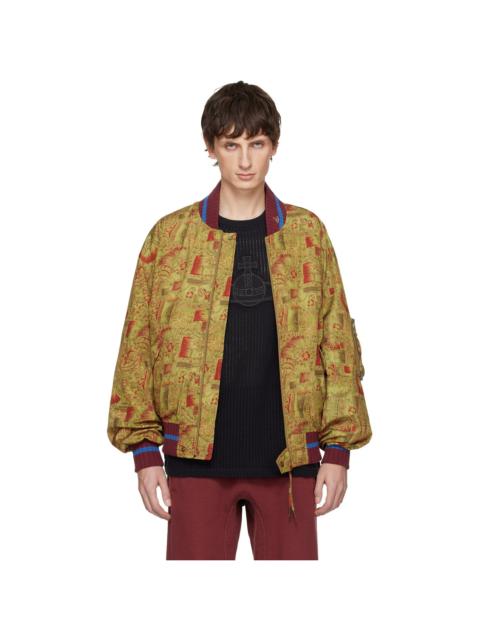 Yellow Bernardo Reversible Bomber Jacket