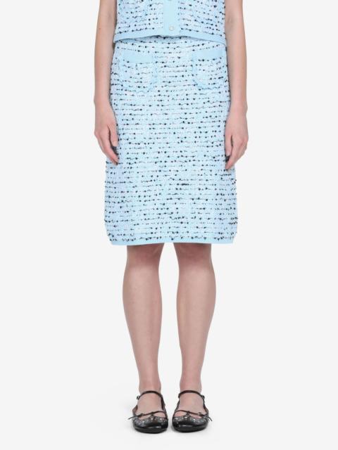 KNEE-LENGTH KNITTED SKIRT
