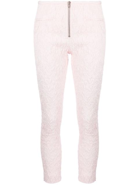 crinkled cropped trousers