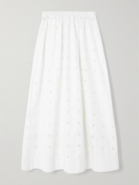Peggy Broderie Anglaise Cotton-poplin Midi Skirt