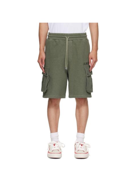 Khaki 'AMIRI' Stencil Cargo Shorts