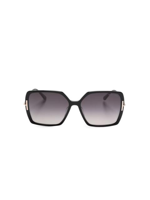 square-frame gradient sunglasses