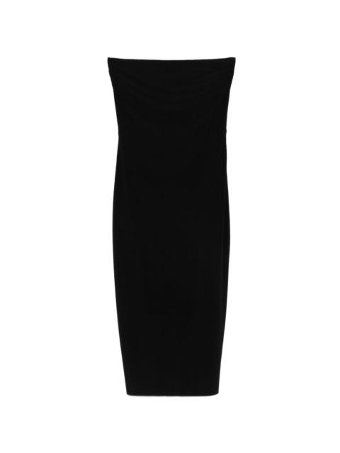 strapless midi dress